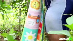 my step uncle's wife sneaks to the ranch for some wet pussy fucking outdoors