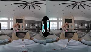 Latina Maid Feels Intense Pleasure During Her First VR Fucking Session With Monster Cock