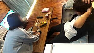 As soon as her boyfriend returned, this freaky Japanese girlfriend started licking his dick without hesitation. It was a wild amateur moment caught on camera.