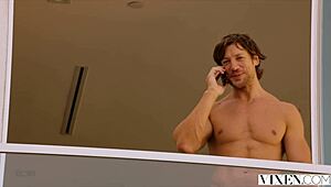 Naughty assistant seduces boss on holiday vacation.