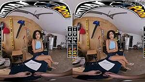 POV study session with a sexy mixed race daughter in virtual porn