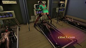 Citor3 3D VR Latex Nurses Pump Hard!