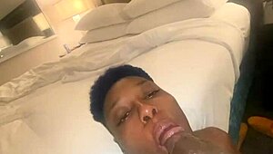 I watched this ebony girl deepthroat that big black cock, it was so hot