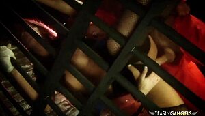 Horny Prisoner Gets to Bang Two Naughty Sluts.