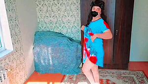 Wow! Sissy in Party Mini Dress Shows Big Ass and Booty as Crossdresser Femboy! What a Sight!