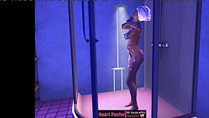 taking a nice shower