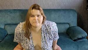 young mommy screws while cleaning in a short sexy robe. husband’s not home!