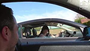 Cock-crazy fatty Samantha Kiss gets boned in public.