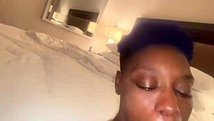 I watched this ebony girl deepthroat that big black cock, it was so hot