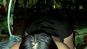 Despues De Un Largo Viaje Tuvimos Sexo En El Campamento Y Semen Al Aire Libre