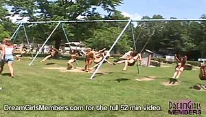 stripping naked at nudes a poppin outdoor contest.