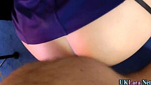 Stockings Brit Blows with Fierce Passion