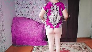 Wow! Sissy in Party Mini Dress Shows Big Ass and Booty as Crossdresser Femboy! What a Sight!