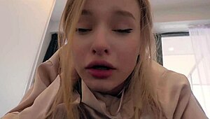 Feeling Intense Pleasure As A Real Teen 18+ Gets Her Asshole Fucked And Cum In Mouth