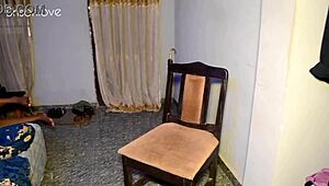 Teen girl bends over for shaved pussy fucking and riding in homemade sex.