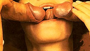 Double trouble: A retro double blowjob with two cocks