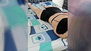 Boldly eating my friend's curvy milf wife with her big ass