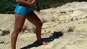 Teenie Strips Naked at Beach Just for Your Eyes