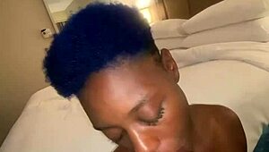 I watched this ebony girl deepthroat that big black cock, it was so hot