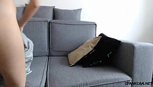 Amateur babe shakes with wet orgasm using dildo and fingering in homemade video