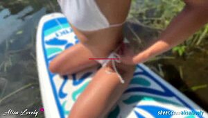 Alisa Lovely Bent Over for Hardcore Doggy Fucking on River Banks in Risky Outdoor Spot