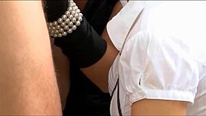 Lesbians mix pee and cum in outdoor clothed sex. Cum drips everywhere.