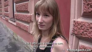 Blonde Student Sonja Desperately Needs Cash at Casting