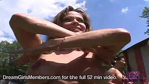 stripping naked at nudes a poppin outdoor contest.