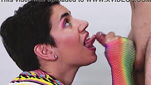 cum with pride during intense handjob and blowjob session