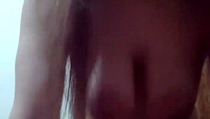 Big tits teen rides cowgirl on shaved pussy in homemade fun 😍