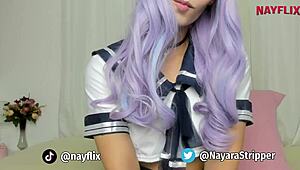 Guided handjob by a sexy college girl