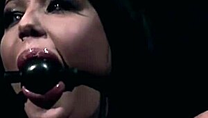 tied angelica heart in old factory for bondage