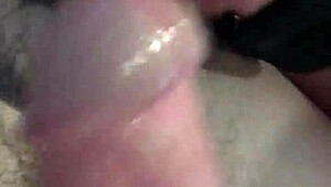 wife sucking my cock with intense masked fetish