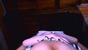 La Hijastra Seducing Her Friend with Tempting Looks in the Apartment