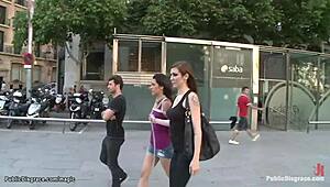 spanish hottie fucked hard in public van!