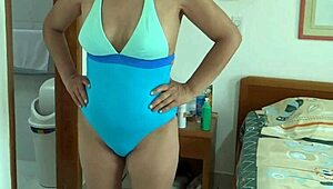 Beach Stepsons Hard Cock Begs for Milfs Bikini View