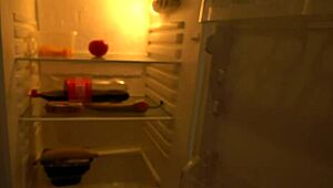 Spying on the sly blonde in action