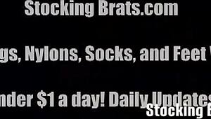 Tigger massages and worships Sasha's feet