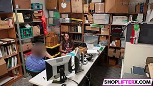 Wow! Did She Regret Stealing with That Teen 18+ Blowjob Punishment at Shop?