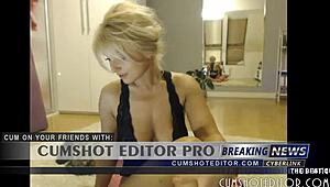 Gorgeous Blonde Undresses on Webcam