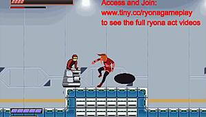 Ponyok Blonde Seks Hentai Dengan Lelaki Dalam Permainan Erotik Baru