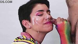 cum with pride during intense handjob and blowjob session