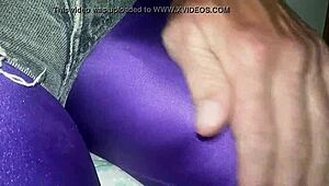 Big bulge teased in tight spandex