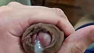 Young guy with big dick masturbating and cumming