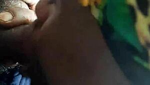 head in car with toothless woman