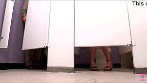 Wow! Blonde in BDSM Mansion Sucking Gloryhole Dicks!