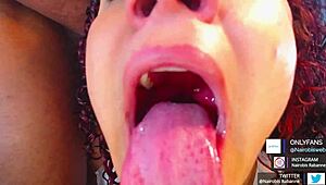 Sloppy Cum Overflow in Wild Deepthroat Action