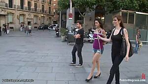 spanish hottie fucked hard in public van!