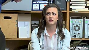 Dark Haired Teen Gets Doggystyle from LP Officer