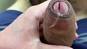 Young guy with big dick masturbating and cumming